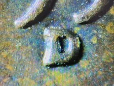 1954 D/D Lincoln Wheat Cent RPM 004 Re Punched Mintmark AU Mint Variety Error