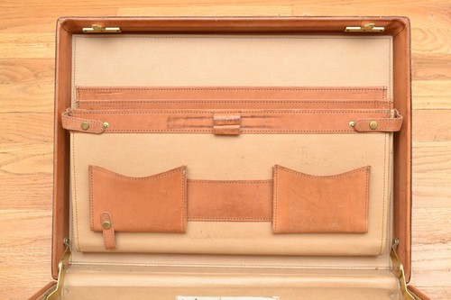 Vintage Hartmann Tan Leather Briefcase Hard Sides Combo Lock - Picture 5 of 12