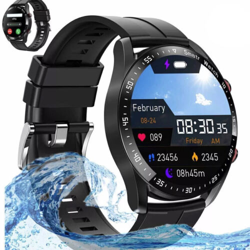 Waterproof Smart Watch Men Women Smartwatch Bluetooth Call for Iphone Samsung - Picture 1 of 12
