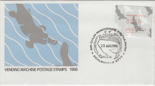 Australia 1986 - 36c Platypus Frama FDC, Postmarked Healesville 3777