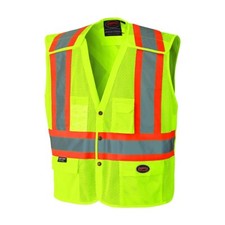 Pioneer Hi-Viz Safety Vest With Snaps - Size 3X XXXL - in Yellow/Green