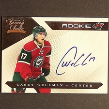 CASEY WELLMAN /499 RC AUT 2010-11 Luxury Suite Rookie #157 Minnesota Wild single