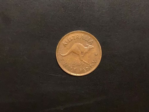 1 x 1946 Australia HALF PENNY * KGVI * NICE Condition * ex roll - Picture 2 of 4