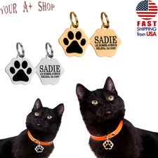 ALLOY PET ID TAG CUSTOM ENGRAVED PERSONALIZED DOG CAT NAME TAGS ANTI LOSS NEW