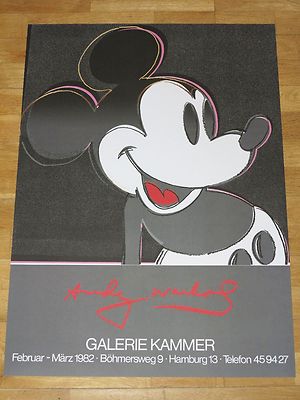 ANDY WARHOL POSTER - MICKEY MOUSE 1982 EXHIBITION PLAKAT 
