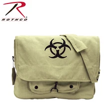 Rothco Vintage Paratrooper Bag – Biohazard Symbol Canvas Messenger