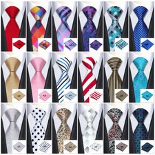 Classic Colors 100 Silk Tie Set Men's Necktie Wedding Party Formal Tie