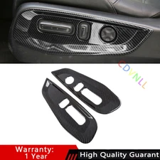 For Honda CRV CR-V 17-2021 ABS Carbon Fiber Seat Button Handle Panel Cover Trim