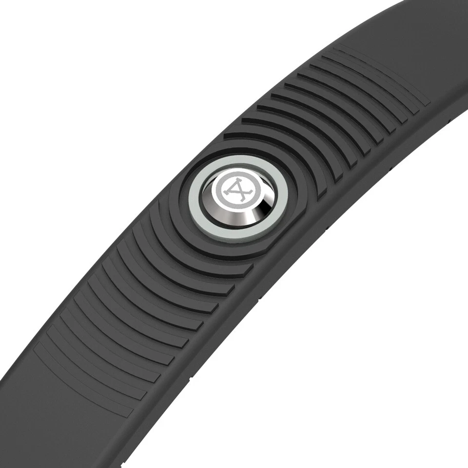 PULSERA MAGNÉTICA DEPORTIVA PROEXL 18K - IMPERMEABLE - CORREA TRANSPIRABLE - NEGRO-GRIS Foto 3 de 4