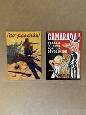 2 Fridge Magnets - Spanish Civil War - Comrades and No Pasaran 95mmx69m