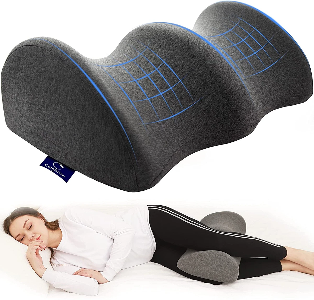 Leg Pillow for Sleeping Hip Pain,Memory Foam Knee Pillow for Side