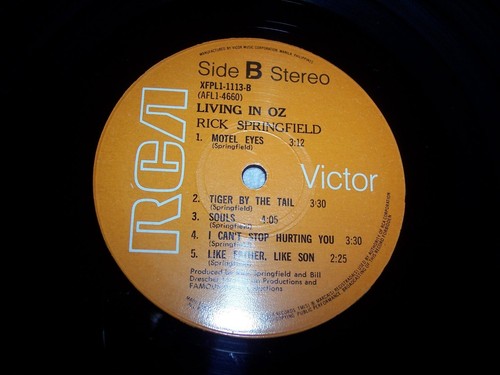 LP--RICK SPRINGFIELD--LIVING IN OZ *PHILIPPINES ISSUE* *NM VINYL* #198 - Picture 8 of 8