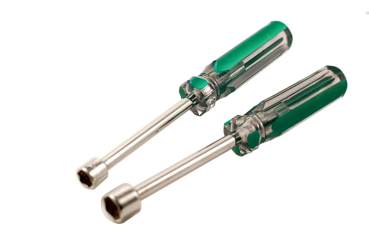 Nut Driver Hex Socket Wrench Screw Spinner Metric 10 13mm 2pc