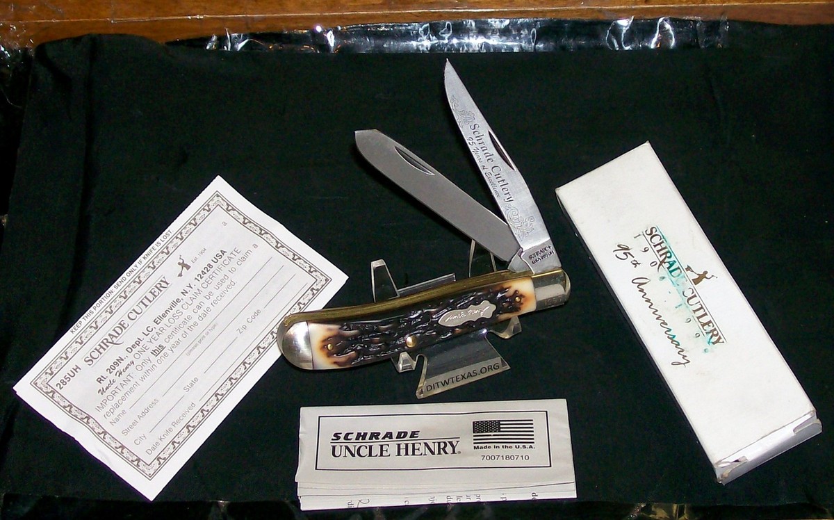 Schrade 95th Anniversary Trapper Knife 285UH W/Original Packaging