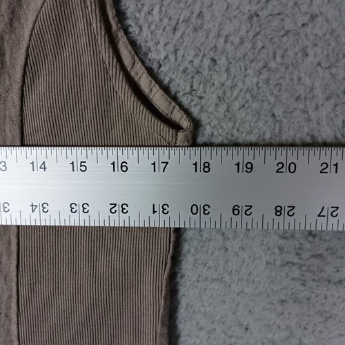 Blu Orchid Dress Women's Medium Brown 100% Linen Shift Tank Cowl Stretch Italy - Picture 9 of 11