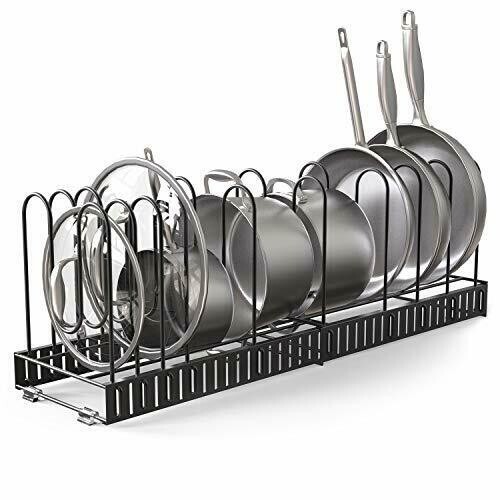 Organizador de estante para macetas expandible Vdomus con 4 posiciones de almacenamiento ajustables hágalo usted mismo - Imagen 1 de 5