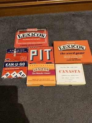 Rare Vintage Lot Of 7 x Card Games Lexicon Canasta KAN-U-GO Complete VGC - Image 1 of 4
