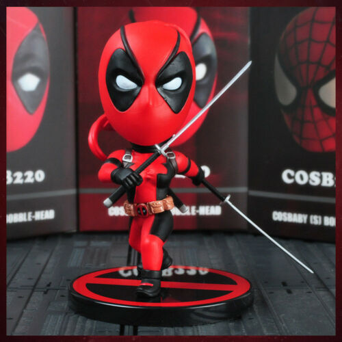5'' Marvel Q Version X-Woman Deadpool Bobble Head Figure Car Accessories Toy - Picture 3 of 6