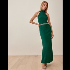 Reformation Filippa Halter Neck Dress Sycamore- Sizes 0, 4, 6, 8 and 10 NWT