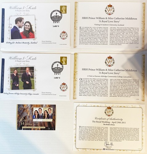 Una colección de monedas, sellos Príncipe William y Catalina Duque, Duquesa Cambridge - Imagen 9 de 10