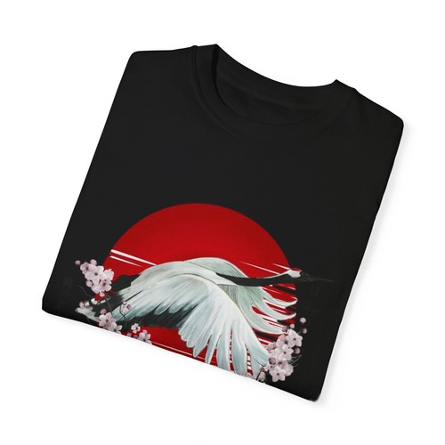 Kyoto Crane Blossom T-Shirt, Japanese Crane Tee, Floral Bird Shirt, Naturliebhaber - Bild 20 von 25