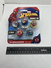 JA-RU Marvel Spiderman 5 Pack Hi Bouncers Balls Kids Toy New