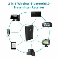 2in1 Bluetooth 5.0 Transmitter Receiver Wireless Audio 3.5mm Jack Aux Adapter