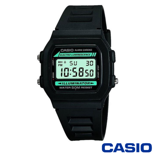 Reloj para hombres colección CASIO Digital-Negro-W-86 -1 VQES | eBay