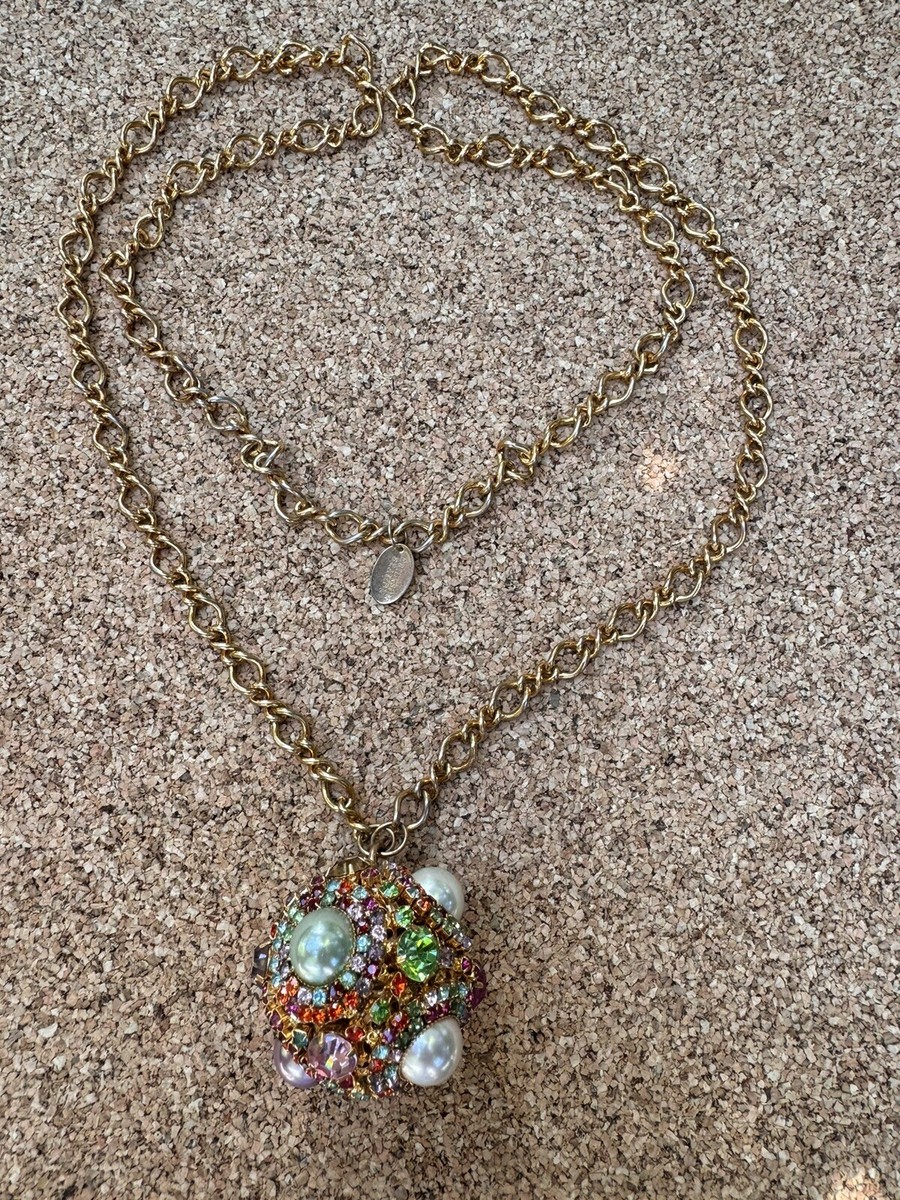 Vintage Rare Stunning Erickson Beamon Ball Rhinestone Prong