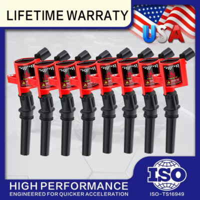 8 Pack DG508 Ignition Coil For Ford F150 XL 4.6/5.4L V8 V10 2000 2001 2002-2004