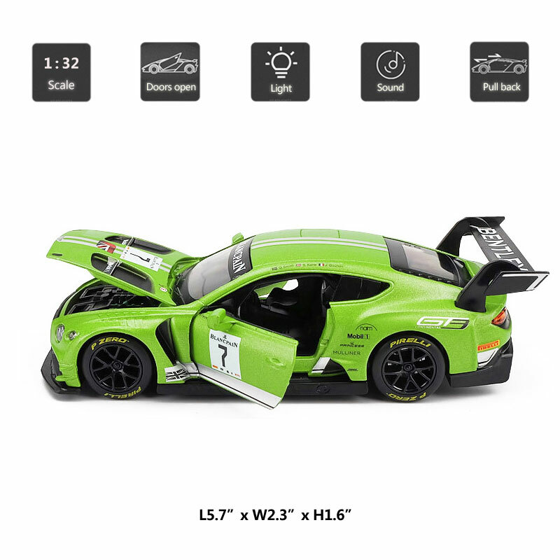 BENTLEY CONTINENTAL GT3 ミニカー MINI GT 1:64 Model Car Bentley Continental GT3 #11 Team