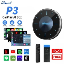 Ottocast P3 Android AiBox Wireless Android Auto+CarPlay Adapter Youtube w/Remote
