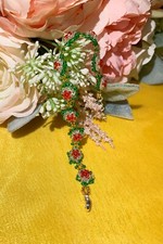 Handmade Beaded Bracelet Women Christmas Snowflake Made In USA Set Available