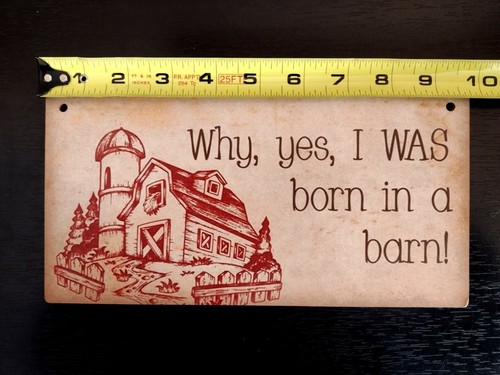 Why Yes, I Was Born In A Barn Wanddeko zum Aufhängen - Bild 4 von 4