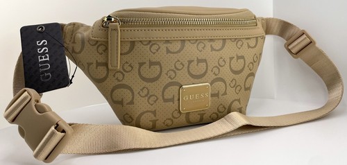 GUESS LOGO BELT BAG & CROSSBODY SHOULDER BAG HANDBAG Brown AUTHENTIC New BNWT - Picture 16 of 20