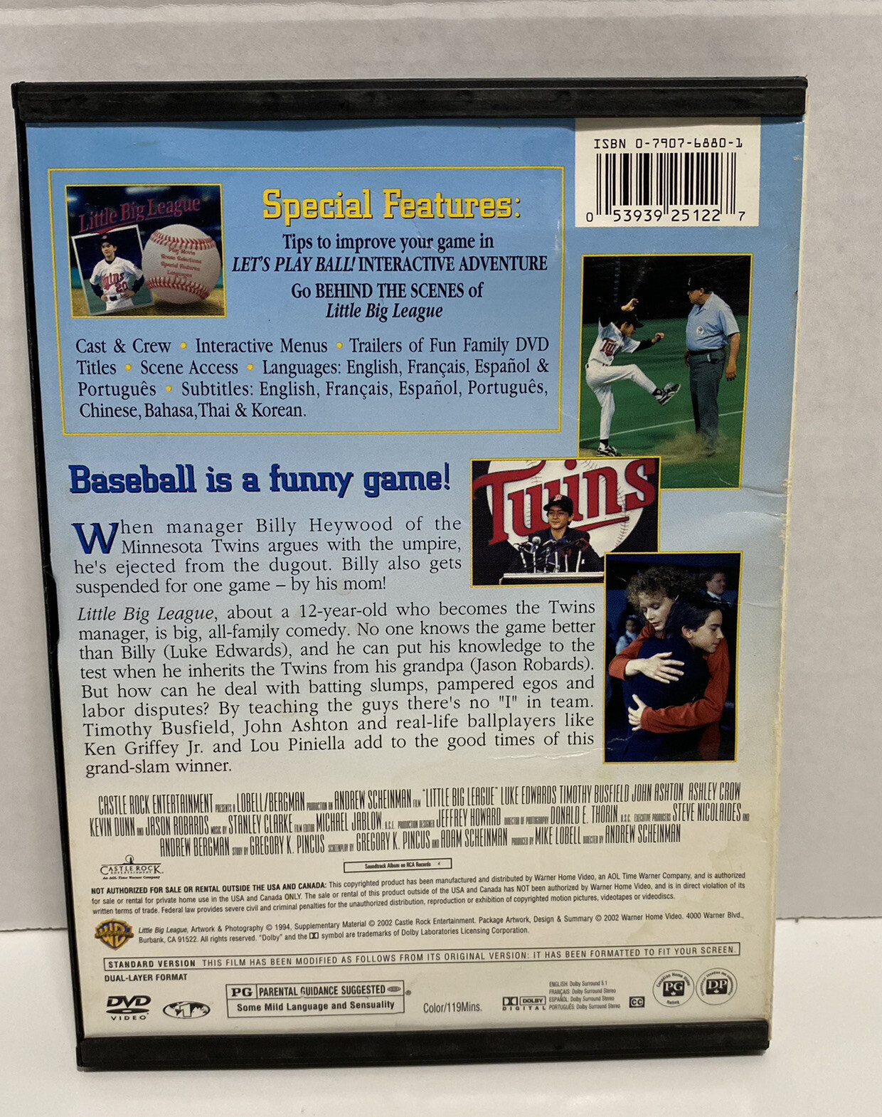 Little Big League (DVD, 2002) Baseball Comedy Drama