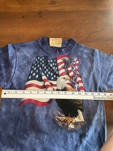 The Mountain NOS Youth T-shirt 100% cotton Preshrunk Patriotic Flag Eagle Sz M - Picture 8 of 10