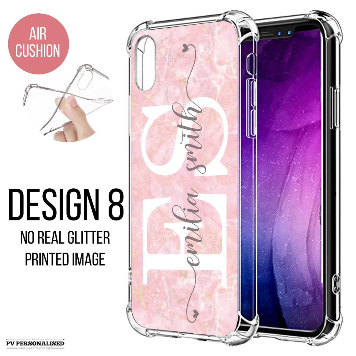 CUSTODIA TELEFONO PERSONALIZZATA NOME CHIARO COVER ANTIURTO PER - Foto 7