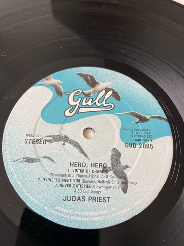 JUDAS PRIEST - HERO, HERO 1st UK Press Sea Gulls 1981 2xLP VG+ - Picture 8 of 10