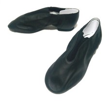 Bloch Dance Women's Super Jazz Leather  Elastic Slip-On Shoes, Size 7.5, Black