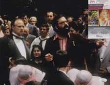 Francis Ford Coppola Signed The Godfather 11x14 Photo (w/Marlon Brando) JSA COA