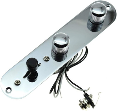 3-Way Control Plate Pre-Wired for Telecaster with Wiring Harness Chrome