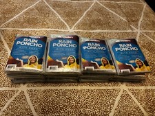 16 Wealer's White/Clear Rain Ponchos with Hoods