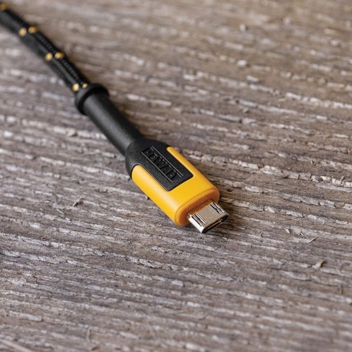 DeWALT Reversible Micro-USB to USB Cable — Reinforced Braided 10ft *NEW IN BOX* - Picture 6 of 7