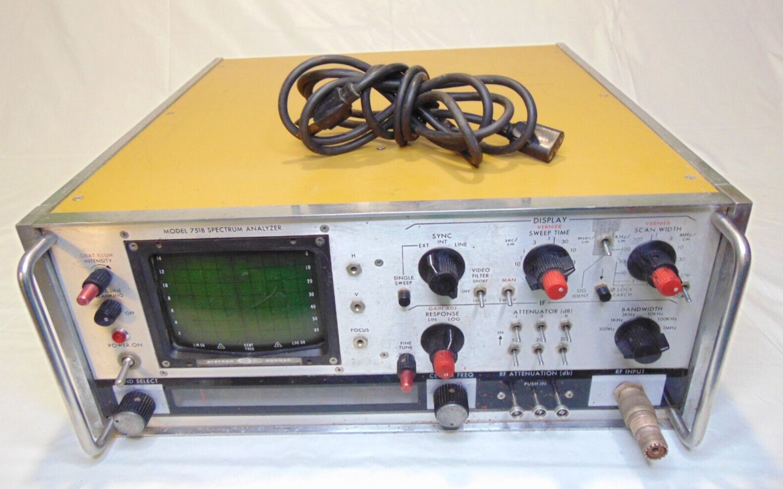 Systron Donner Microwave Division Spectrum Analyzer Model 751B 10 MHz to 6.5 GHz