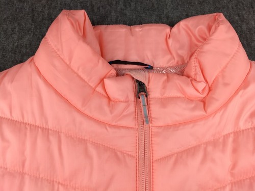 Columbia Omni Heat Puffer Jacket Peach Apricot Full Zip Coat Youth Large 14/15 - Picture 3 of 24