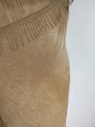 vintage fabulous piano silk shawl fringes scarf brocade type textile itm1092 - Picture 11 of 17