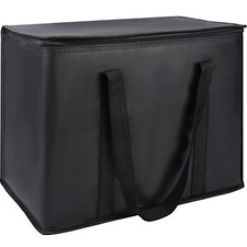 Insulated Reusable Grocery Bag, XL Food Delivery Bag for Catering, Black, 1 Pack