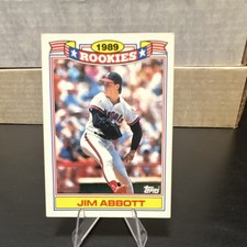 Topps 1990 Jumbo Pack Glossy Rookies Jim Abbott #1 Los Angeles Angels MLB