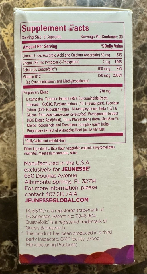 Jeunesse FINITI 2 Botellas (60 Cápsulas Cada Una) Fecha 05/2017 Foto 3 de 4